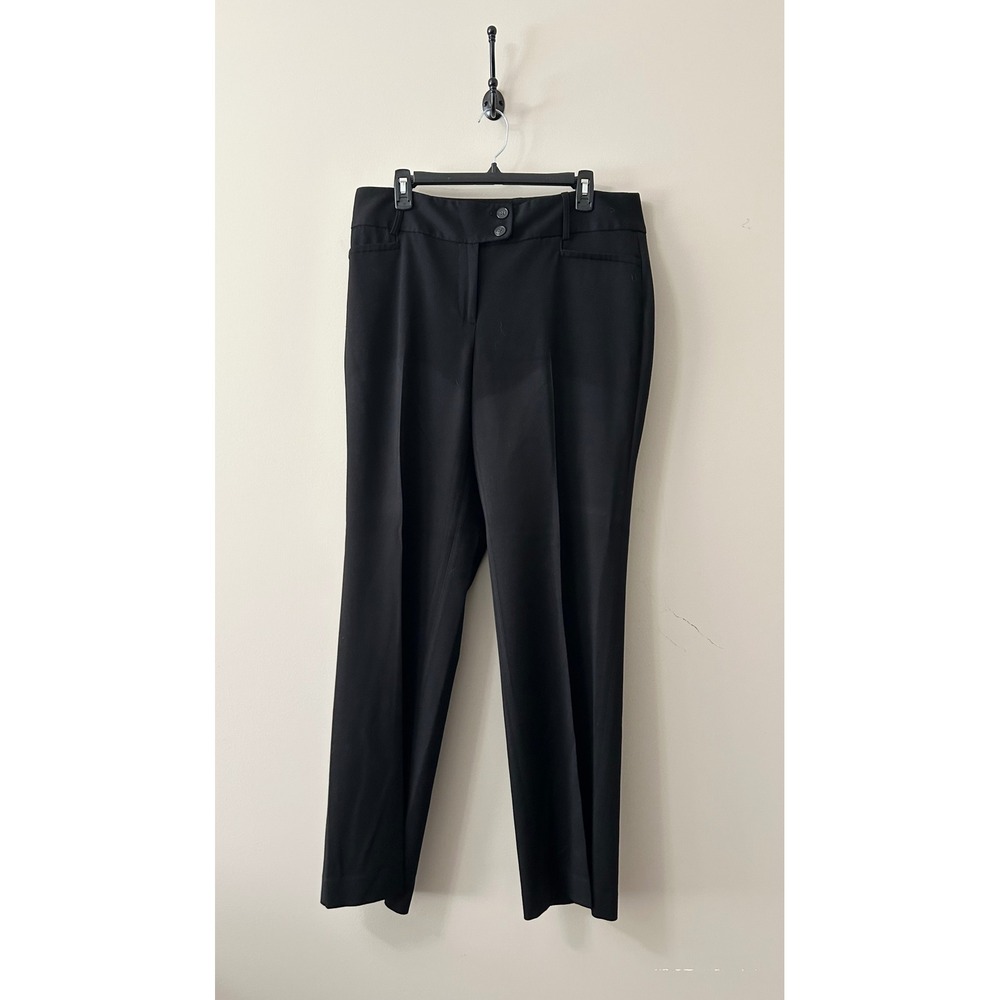 Rafaella Curvy Fit Black Dress Pants Womens 12 Straight Leg Professional Slacks